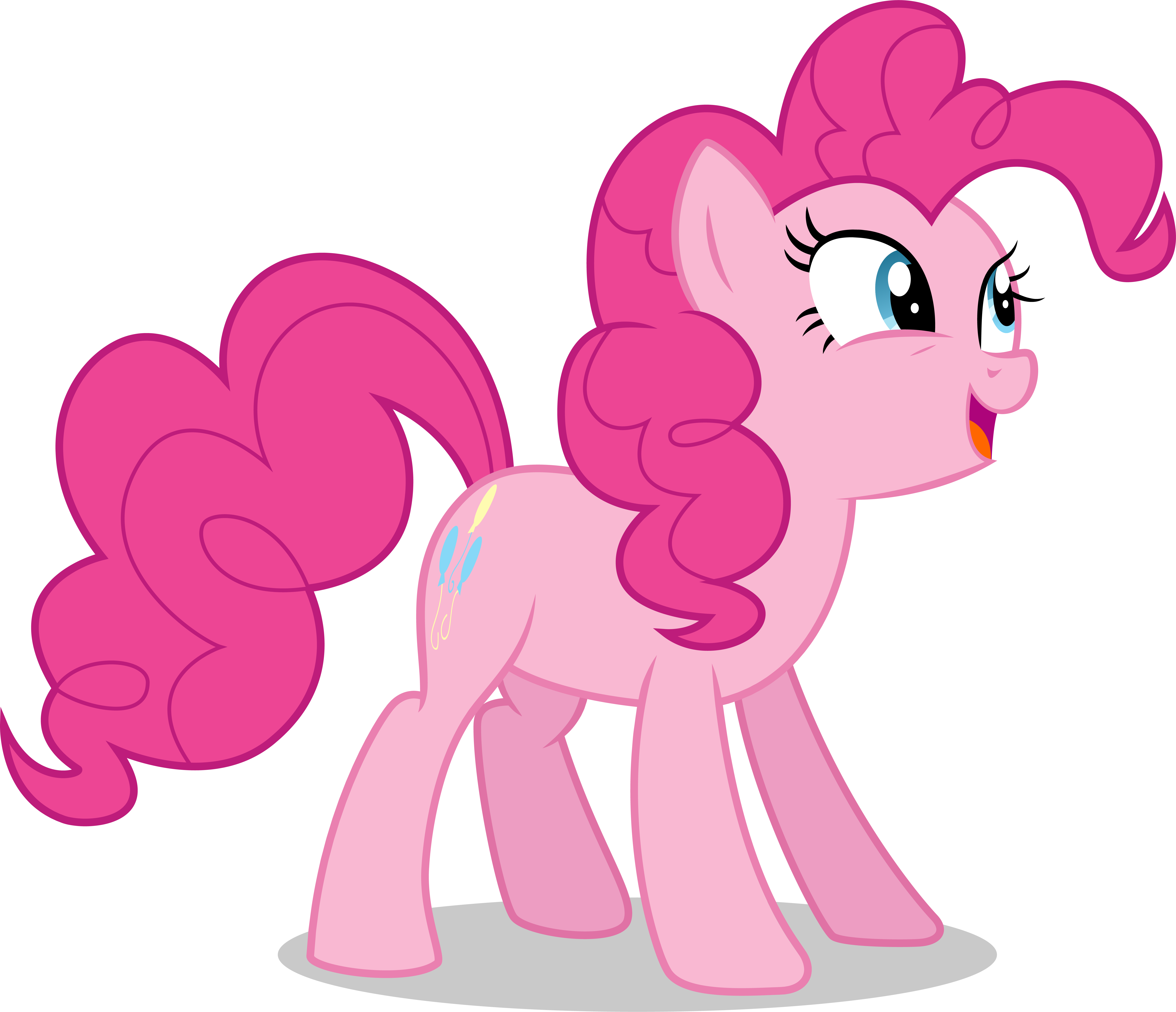 Pinkie Pie Joyful Face By Illumnious - Pinkie Pie Mlp Vector (6442x5545)