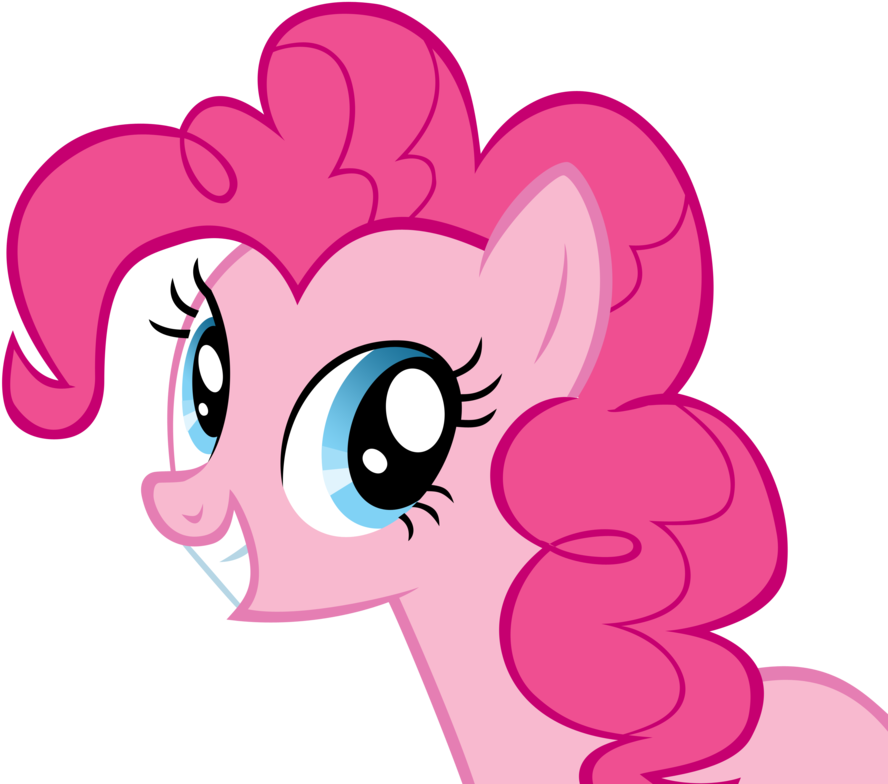 Smiling Pinkie Pie By Yourfaithfulstudent - My Little Pony Pinkie Pie Face (900x794)