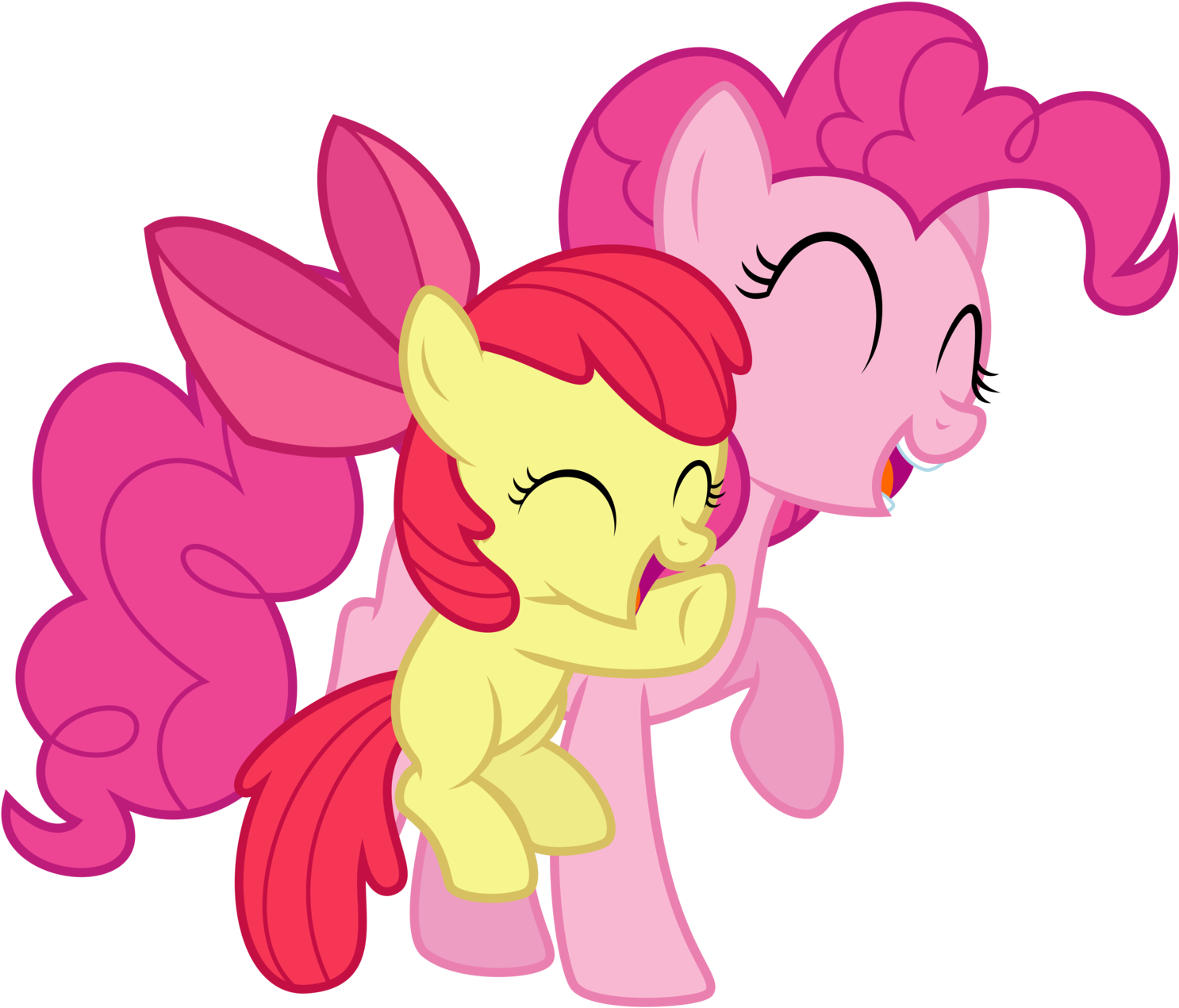 Pinkie Pie And Apple Bloom Hugs By Thatguy1945 - Apple Bloom (1600x1299)
