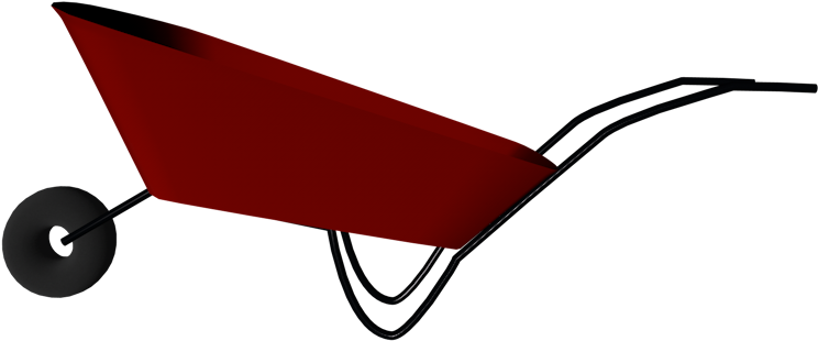 Wheelbarrow Line Clip Art - Wheelbarrow (900x675)