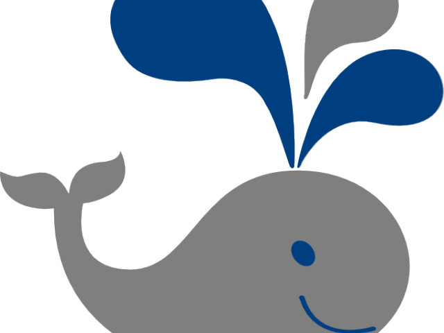 Blue Whale Clipart Mom Baby - Whale (640x480)