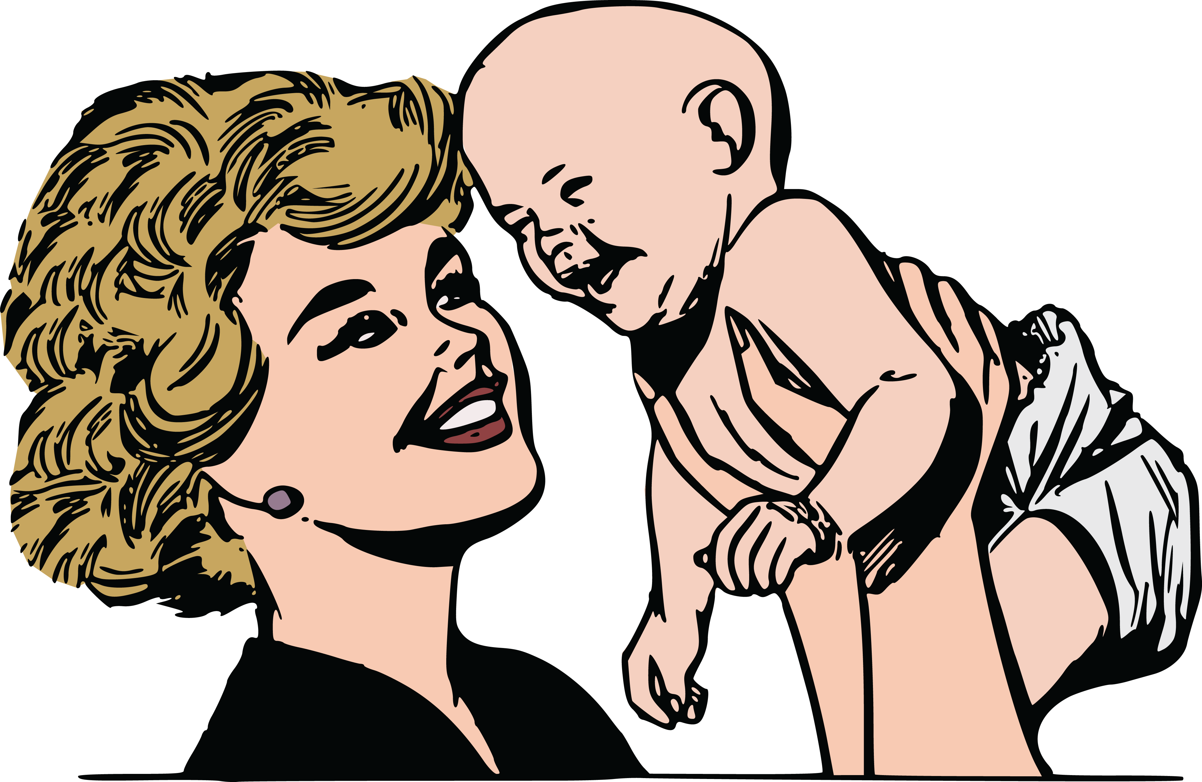 Big Image - Woman Holding Baby Clipart (4000x2603)