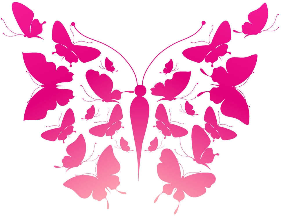 Pink Butterfly,vector 1000*1000 Transprent Png Free - Pink Butterfly,vector 1000*1000 Transprent Png Free (1000x1000)