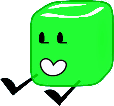 Green Ice Cube Sitting - Ice Cube (415x405)