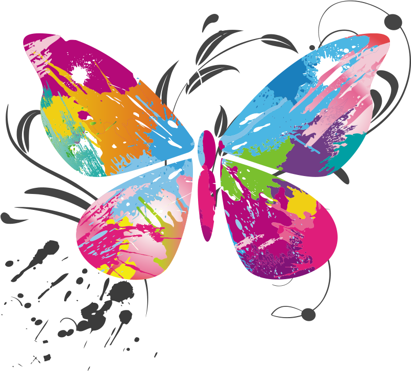 Butterfly Color Euclidean Vector - Abstract Butterfly Tote Bag, Adult Unisex, Natural (800x1073)