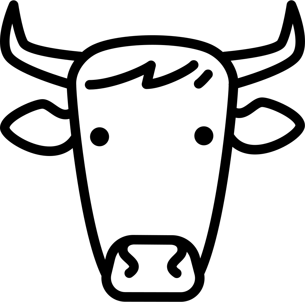 Cow Head Comments - Cow Head Vector Png (980x972)