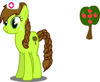 She Kissed Fluttershy On The Cheek Then Looked Around - Cartoon (417x342)