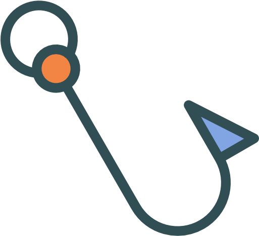 Fish Hook Clip Art - Fishing Tool Clipart (512x512)