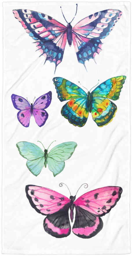Beautiful Butterflies Towel - Speckled Wood (butterfly (1000x1000)