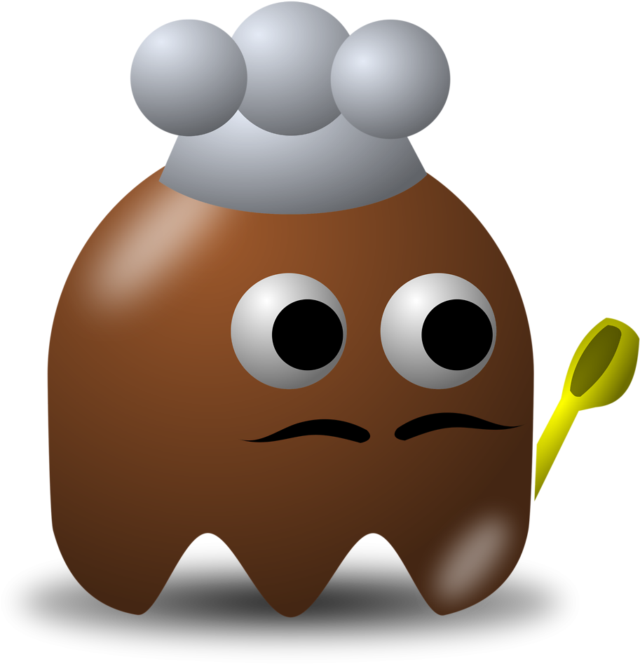 Illustration Of An Arcade Styled Chef Ghost - Phonics Monster - Book 4 By Brian Giles (958x958)