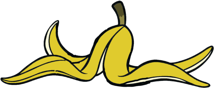 Banana Peel By Vatoff - Banana Peel Vector Free (1269x629)