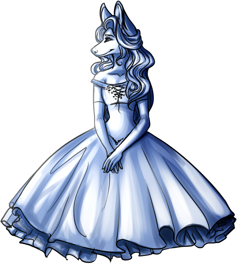 Another Dress Pose By Haikubaikuu Another Dress Pose - Chatlands Anthro Female Pose (900x960)