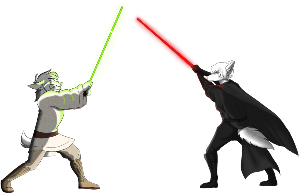 Luke Vs Vader Puzzle Pose By Shausta - Luke Vs Vader Png (1024x723)