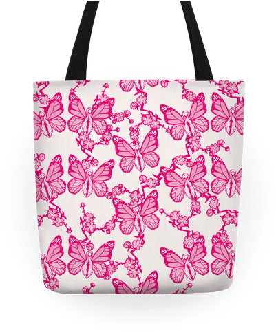 Butterfly Vagina Pattern Tote - Tote Bag (484x484)
