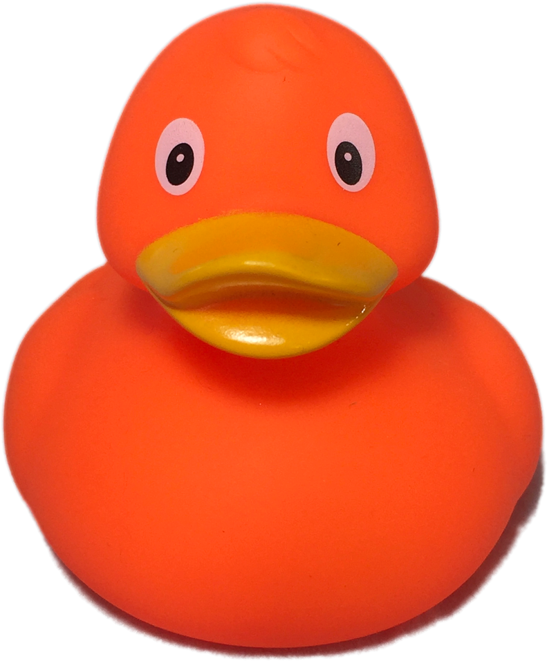 Baby Duck Stencil For Kids - Orange Rubber Duck (1280x1280)