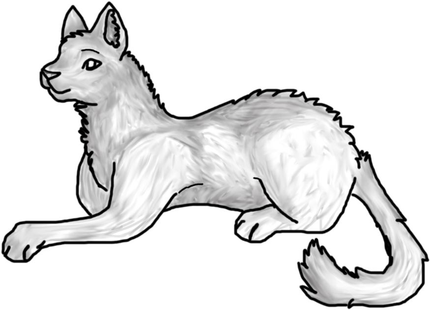 Chatlands Free Laying Cat Pose By Theburningxx - Line Art (1024x768)