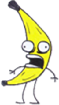 Scared Banana Clip Art Library - Banana Profile (420x420)