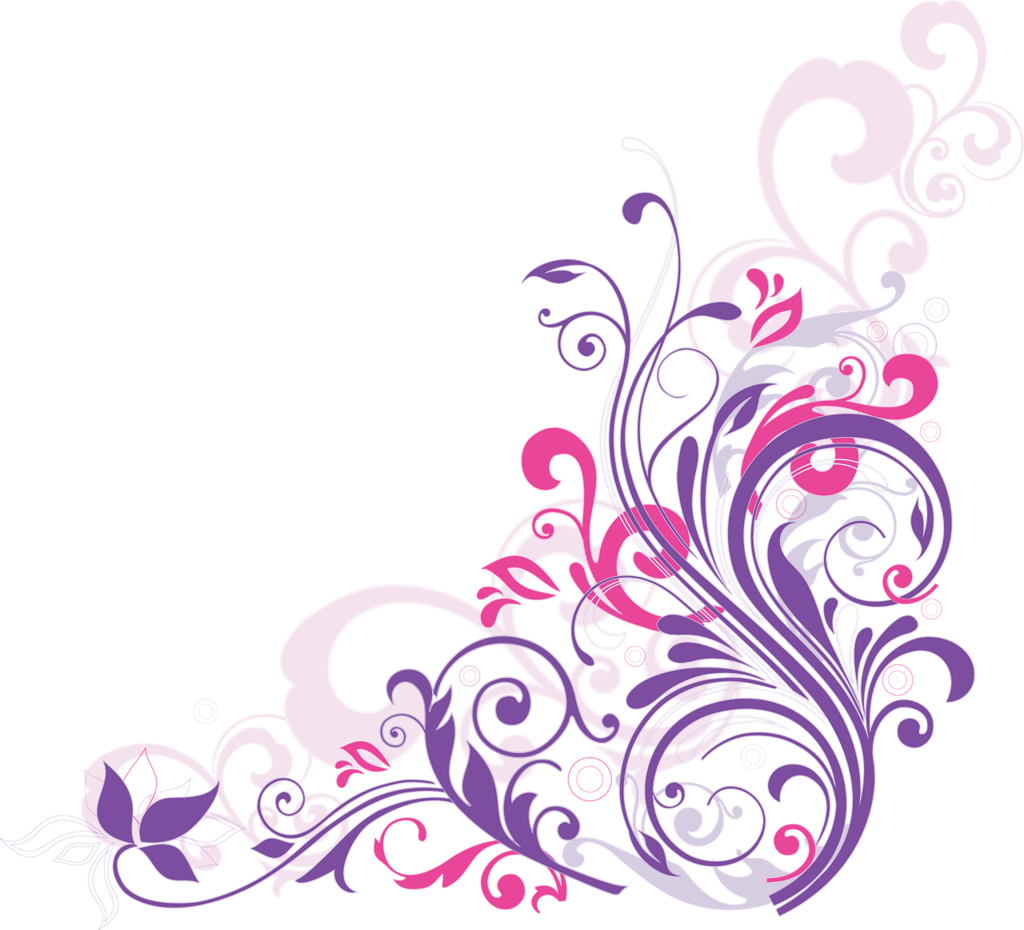 Purple Butterfly Clip Art Download - Floral Swirl Shower Curtain (1024x930)