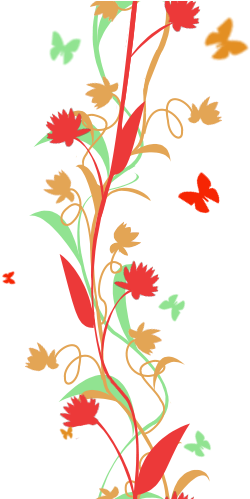 Flower And Butterfly Column Image - Flower And Butterfly Column Image (300x498)