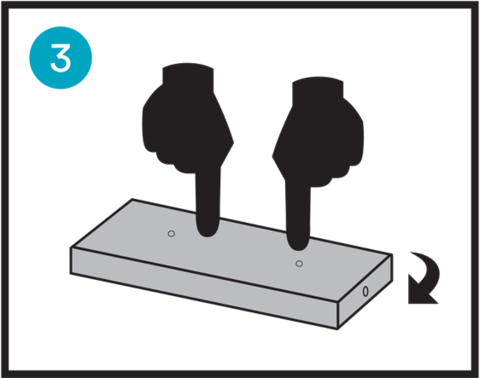 Apply Even Pressure Until Flooring Material Lies Flat - Illustration (480x378)