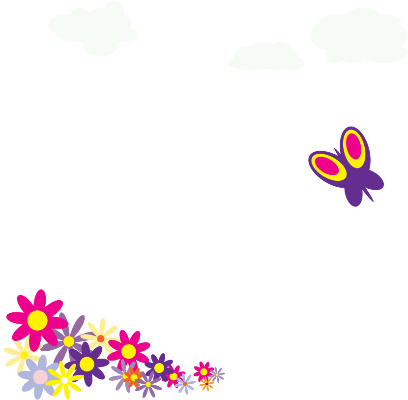 How To Set Use Sweet Colorful Butterfly Svg Vector - Cartoon Flowers And Butterflies (900x900)