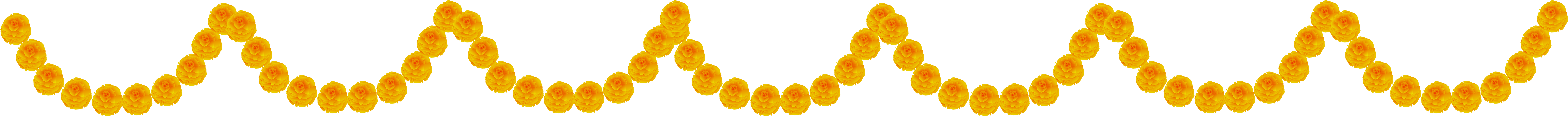 Yellow - Indian Flower Garland Png (8000x723)