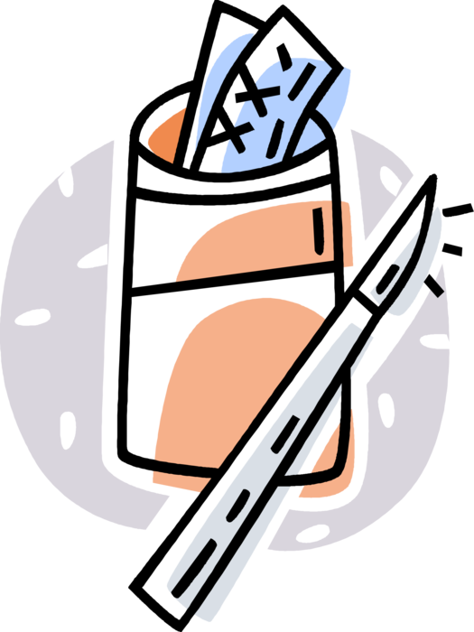 Vector Illustration Of Hospital Operating Room Scalpel - Vector Illustration Of Hospital Operating Room Scalpel (525x700)