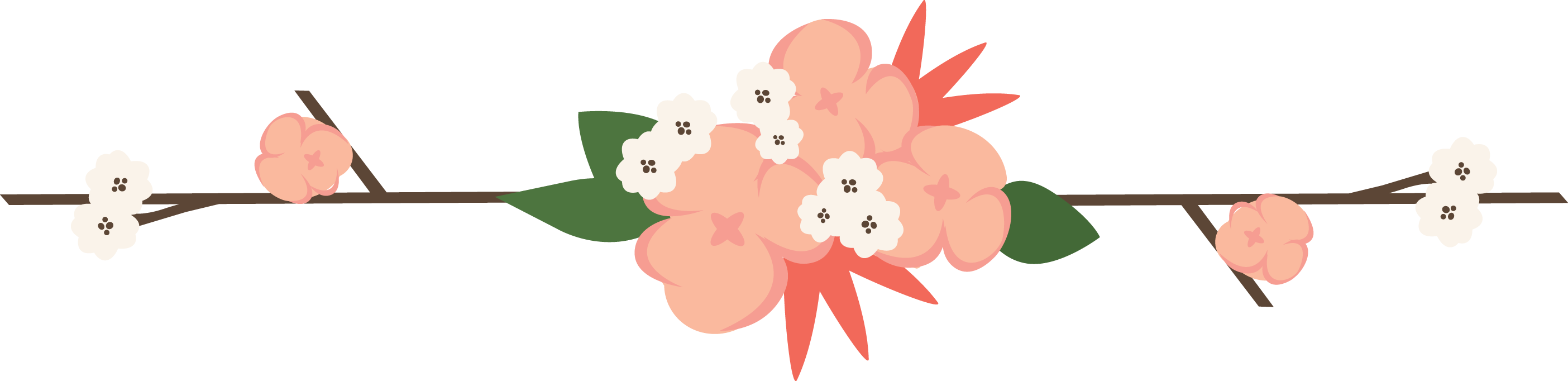 The Dowlins - Flower Divider Png (2808x682)