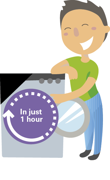 Automated Measurements Of Detergent, Fabric Softener - Self-service Laundry (374x609)