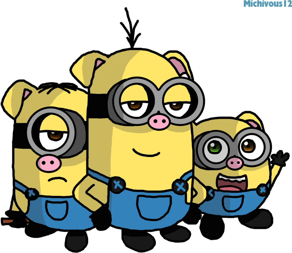 The Three Little Pigs By Michivous12 - Three Little Pigs Cute (1024x917)