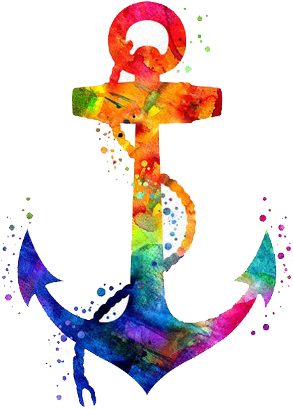 Anchor Drawing Watercolor Painting Coloring Book - Anchor Drawing Watercolor Painting Coloring Book (564x705)