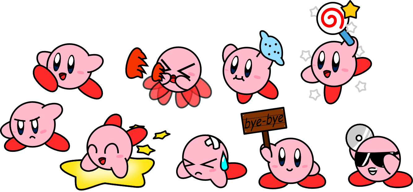 Let's Play Drawings - Kirby Dream Land Enemies (1334x621)