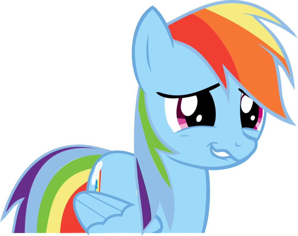 Ashamed Rainbow Dash By Derpycoltmax63 - Cartoon (1004x796)