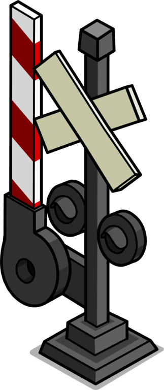 Railroad Crossing Sign Sprite 001 - Railroad Crossing Sign Sprite 001 (323x768)