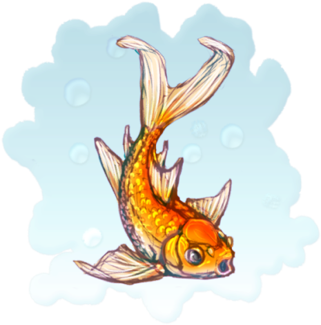 This Was A Good Excuse To Draw A Goldfish Too Bc I - Illustration (500x500)