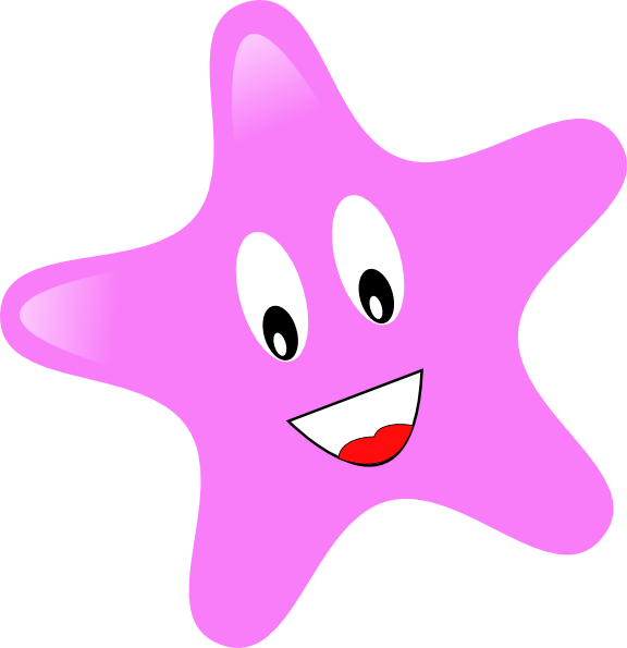 Star Clip Art At Clker - Happy Stars Clipart (576x595)