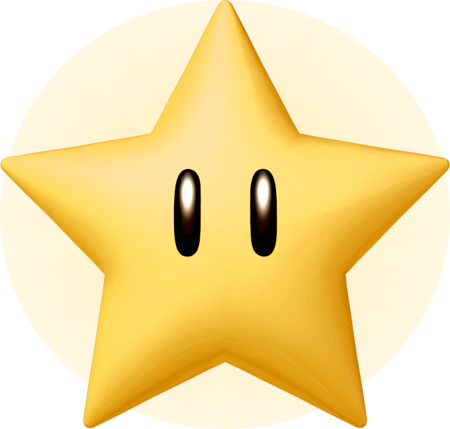 Power Star Smr - Mario Kart Star (649x619)