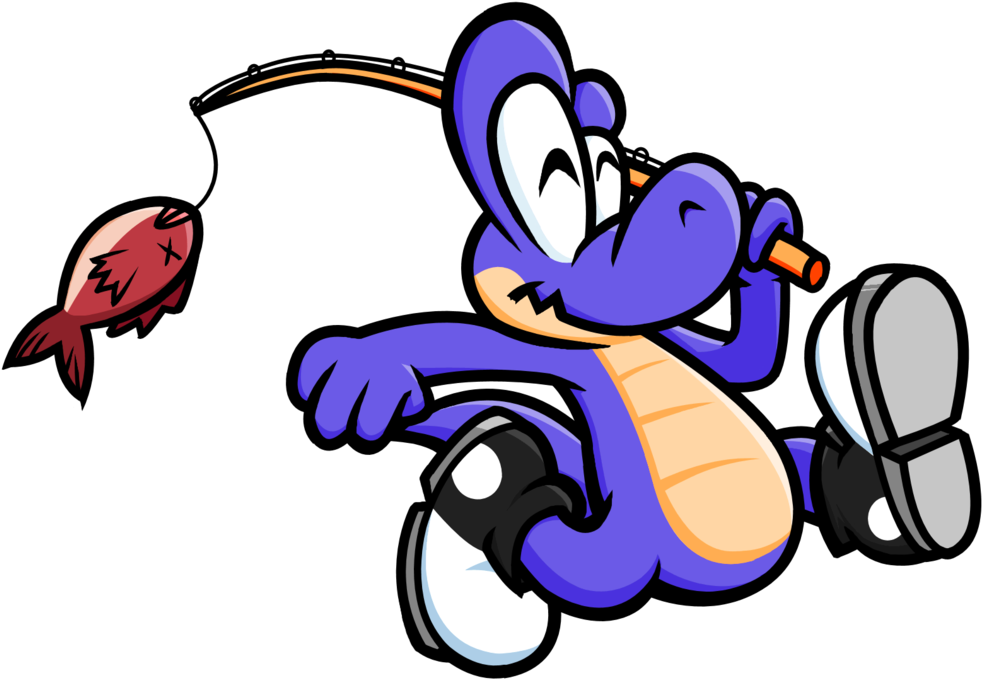Gator With Sneakers - Cartoon (1024x716)