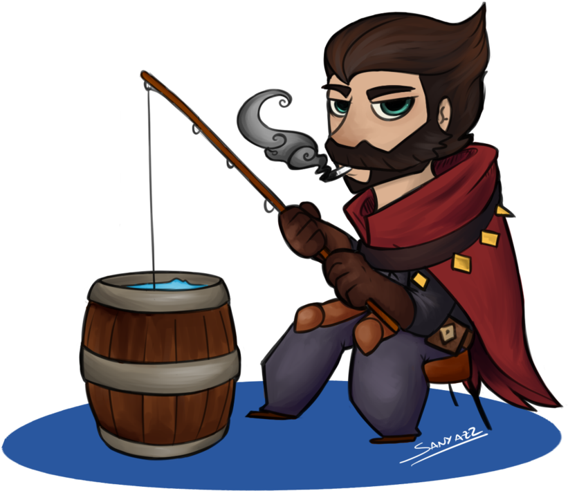 Like Fishing In A Barrel By Sanyazz - Cartoon (1024x768)