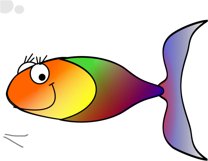 Fish Fry Clipart Rainbow Fish Clip Art Vector Gdhksr - Transparent Rainbow Fish Cartoon (700x524)