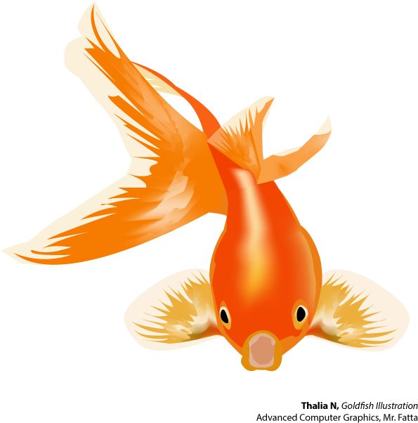 Fish Goldfish Thalian - Goldfish Vector Png (625x625)