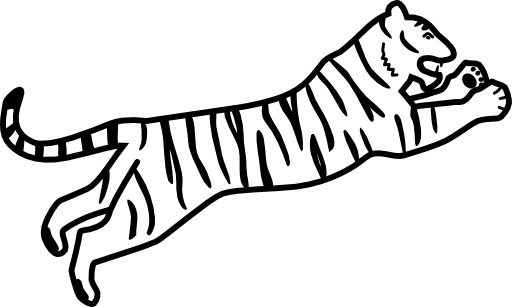 Tiger Catching - Bengal Tiger Easy Drawing (512x307)