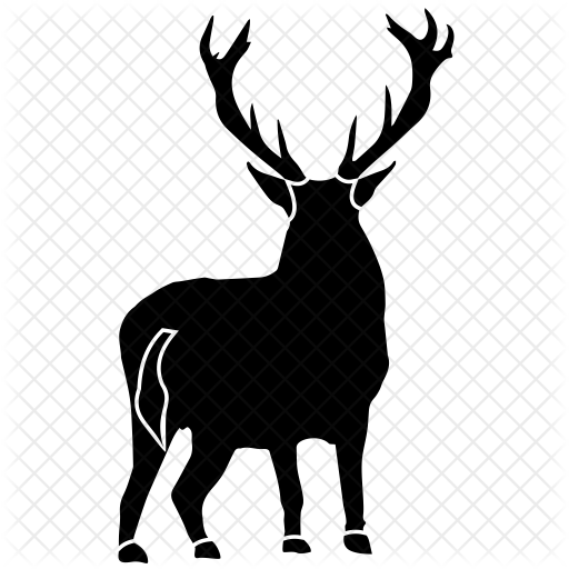 Swamp Icon - Male Deer Silhouette (512x512)