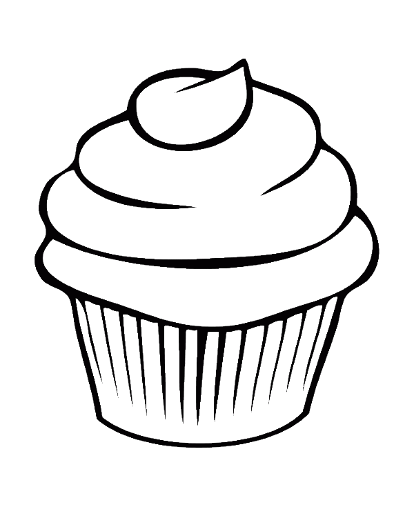 Pretty Cupcake Coloring Pages - Coloring Pages For Girls (600x764)
