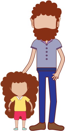 Father With His Daughter Vector - Clothing (550x550)