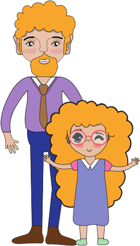 Father And Daughter Illustration - Illustration (800x800)