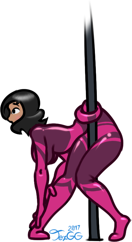 Knotted Pole Dancing~ By Jesebellegg - Drawing (424x775)