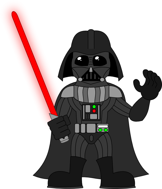 Darth Vader Clipart Lego - Darth Vader Cartoon Drawing (657x770)