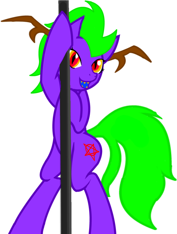 Pole Dancing Midnight By Insanespyro - Cartoon (892x896)