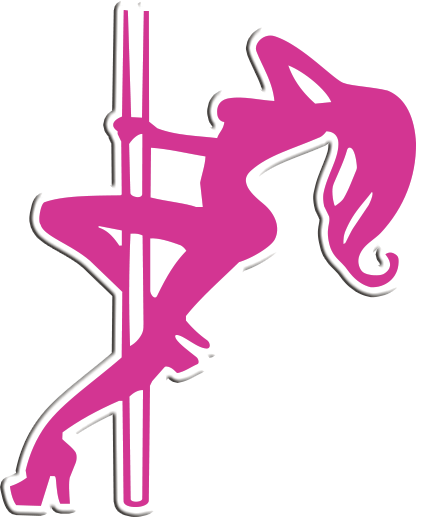 Pole Dancer - Stick Figure Stripper And Pole (427x518)